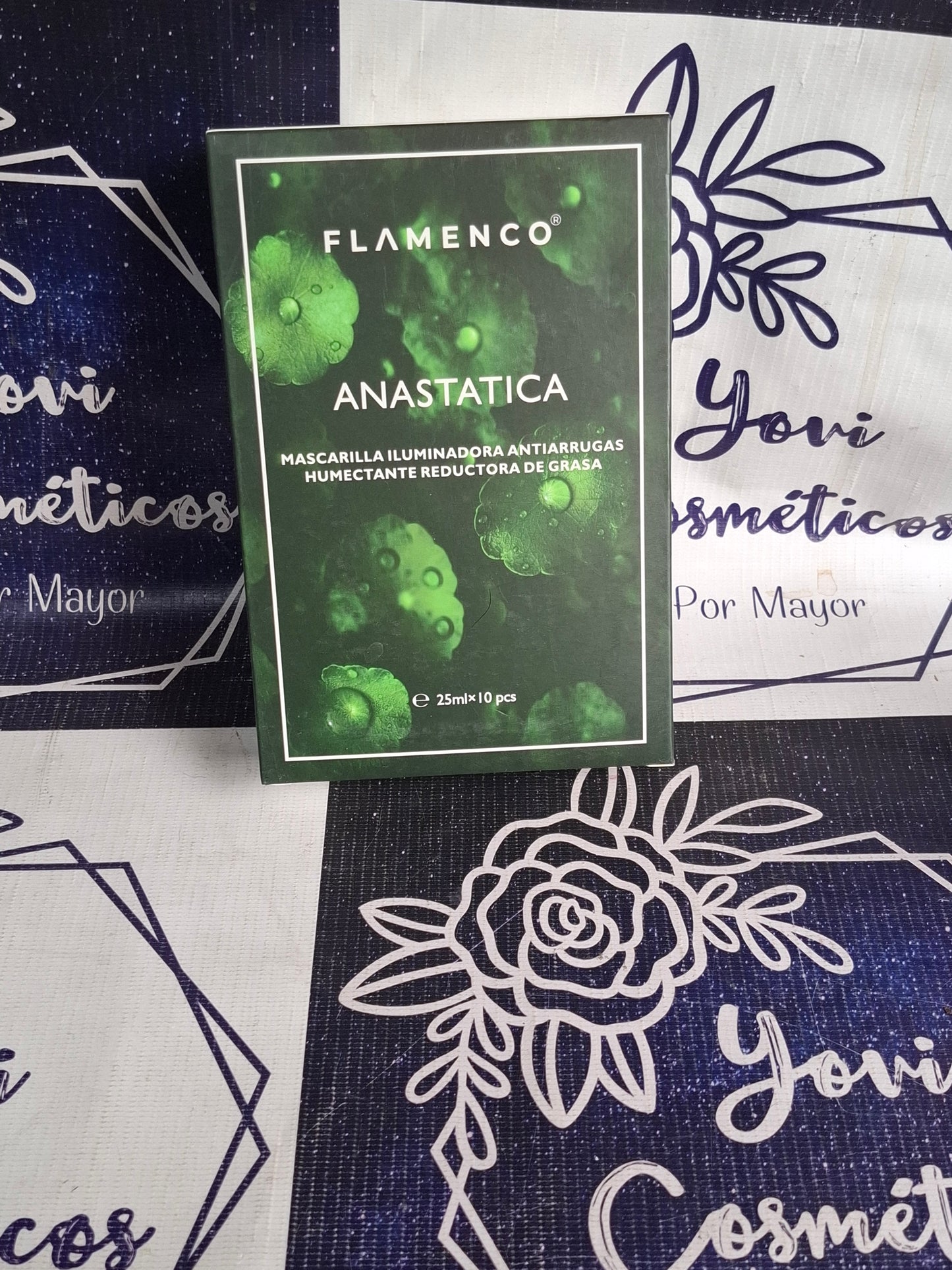 Caja 10 mascarilla flor anastasia