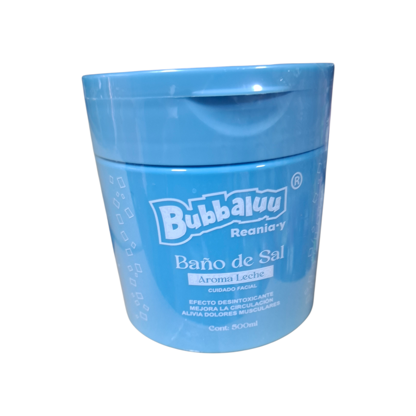 Baño de sal exfolente facial de leche bubbaluu