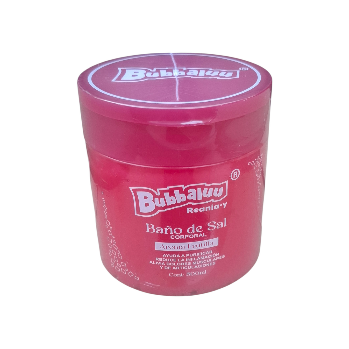 Exfolente baño de sal frutilla 🍓 corporal bubbaluu