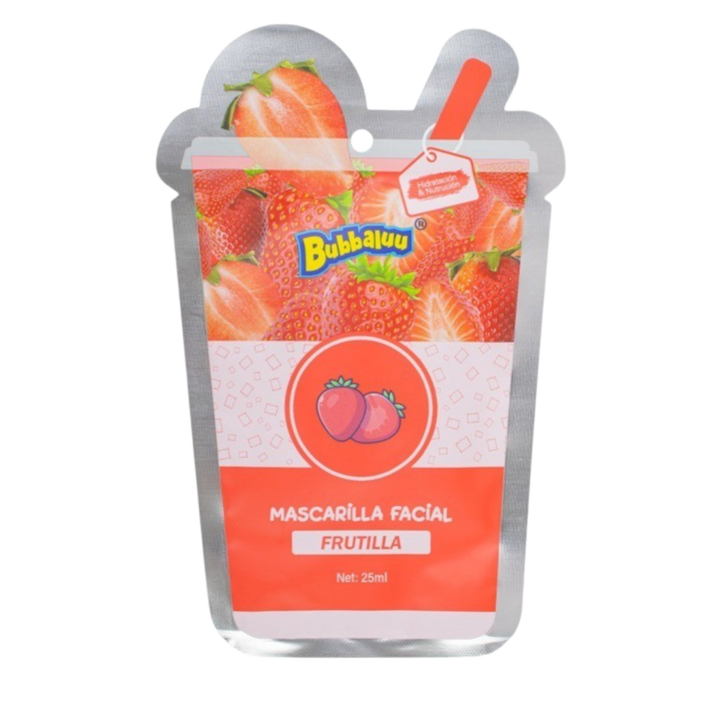 Mascarilla facial frutilla 🍓 bubbaluu