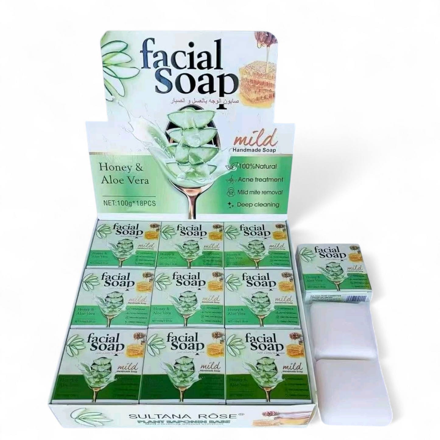 Jabon facial aloe vera miel