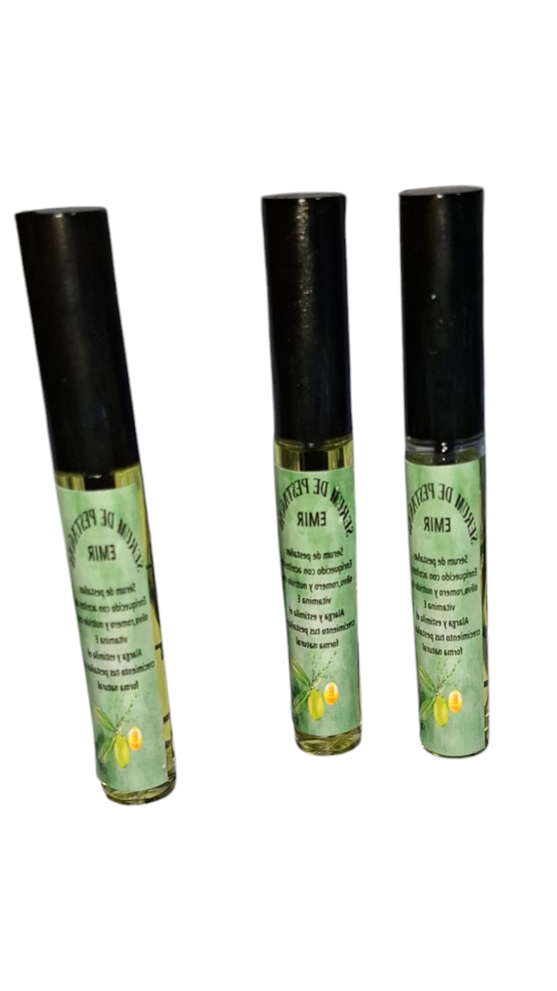 Serum de pestañas de romero, vitamina E y oliva