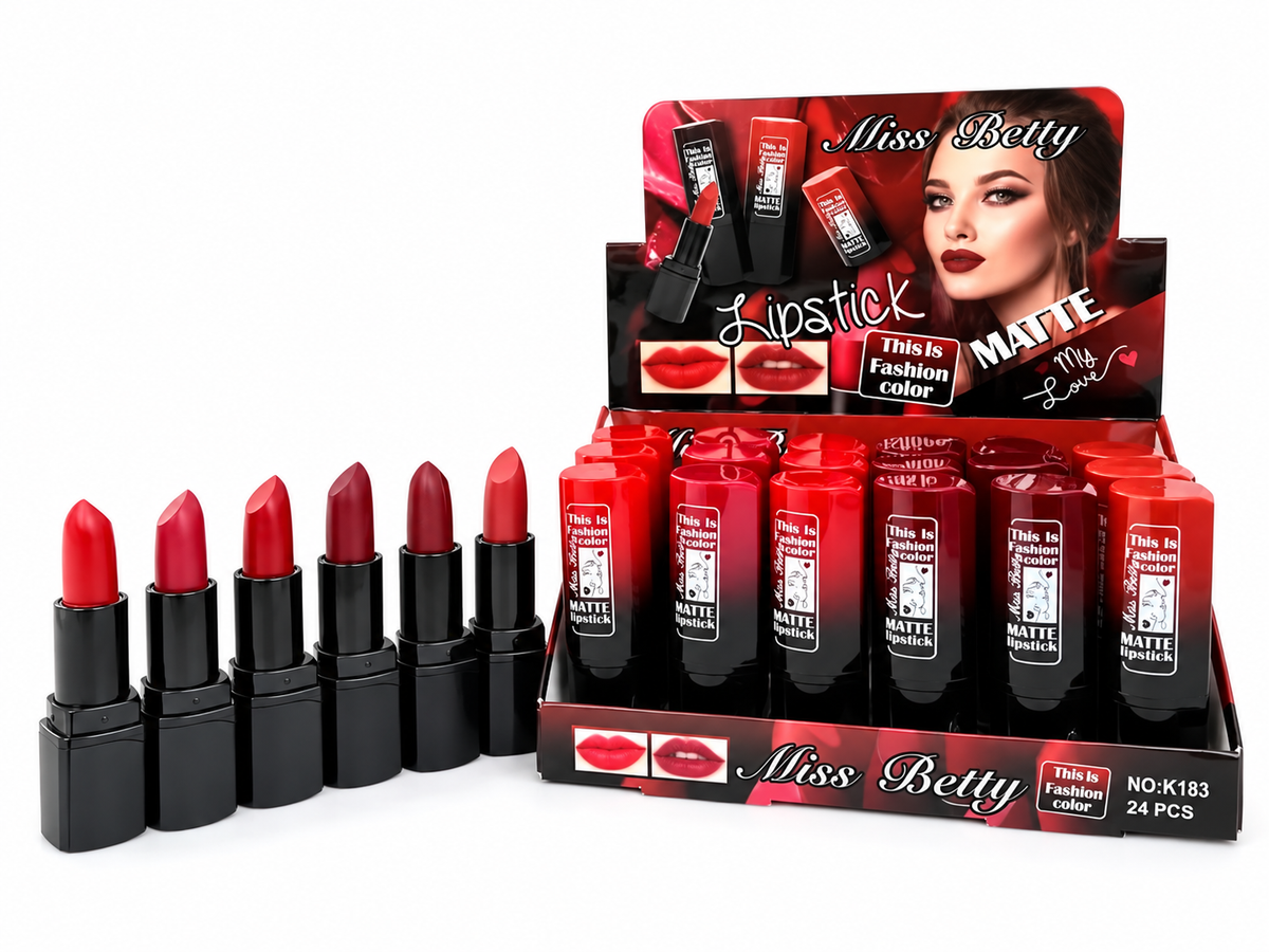 6 labiales mate rojo