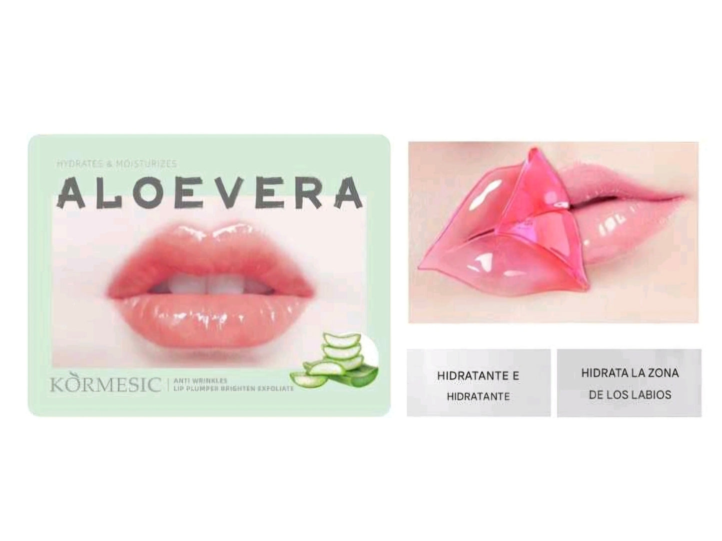 10 mascarillas de labios Aloe Vera