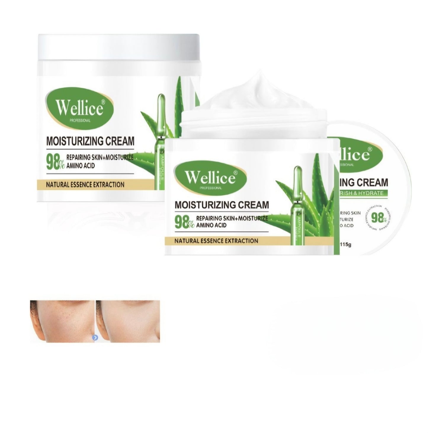 Crema aloe vera y colageno elástina