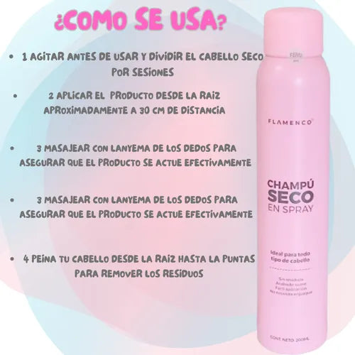 Shampoo en seco 200ml flamenco