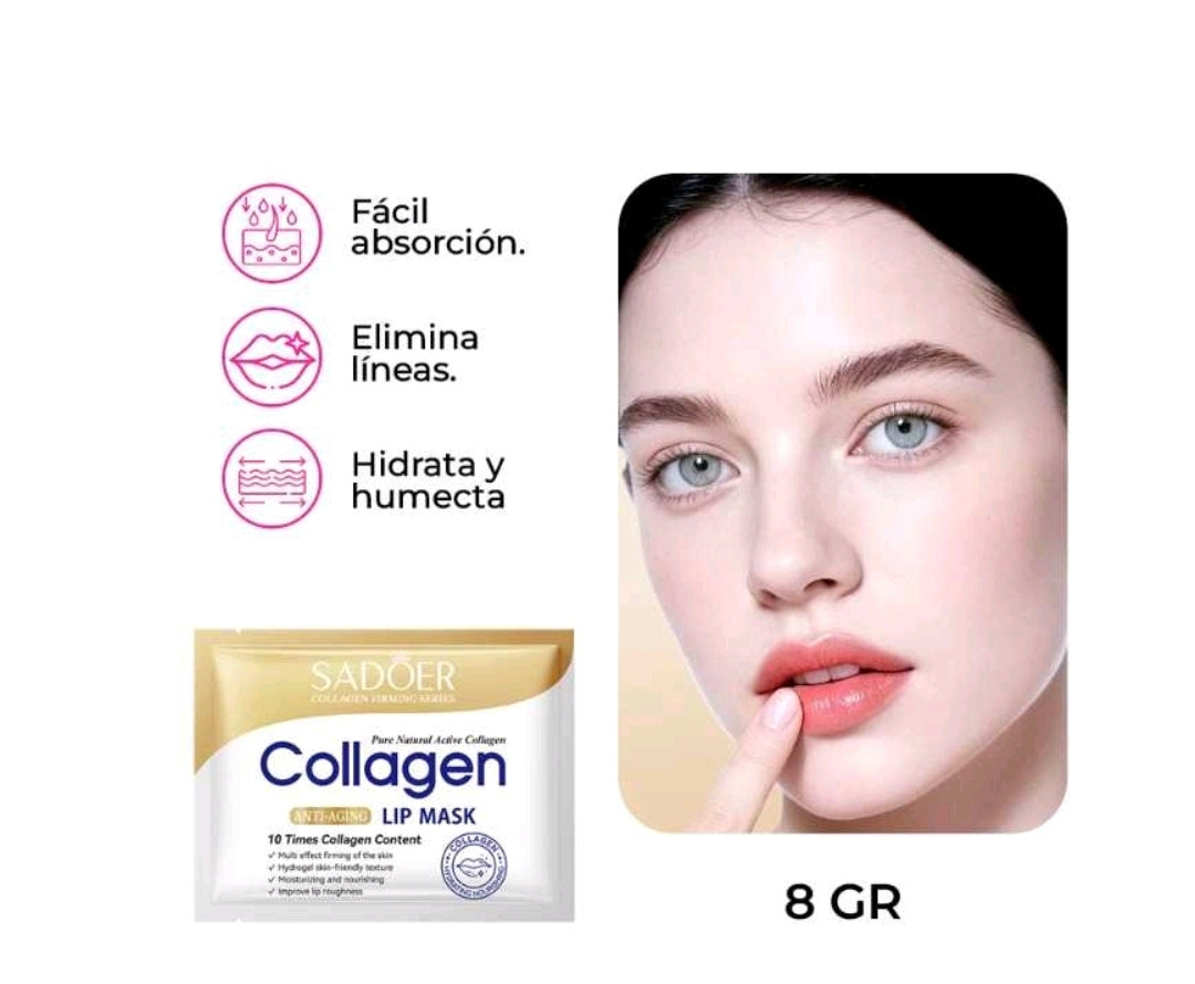 Mascarilla de labios colageno membrana