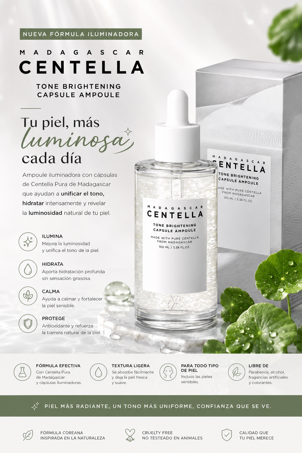 Serum de Madagascar Centella Tone Brightening Capsule Ampoule