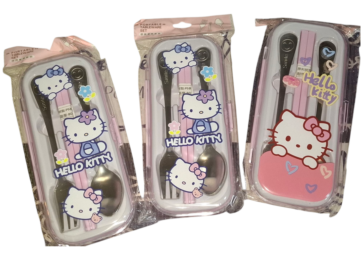 Set de cubiertos hello kitty