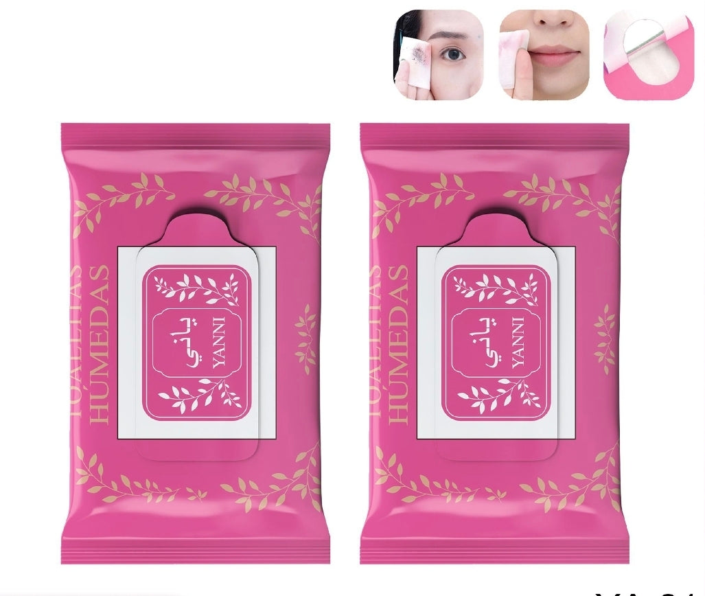 Toallas desmaquillante fucsia