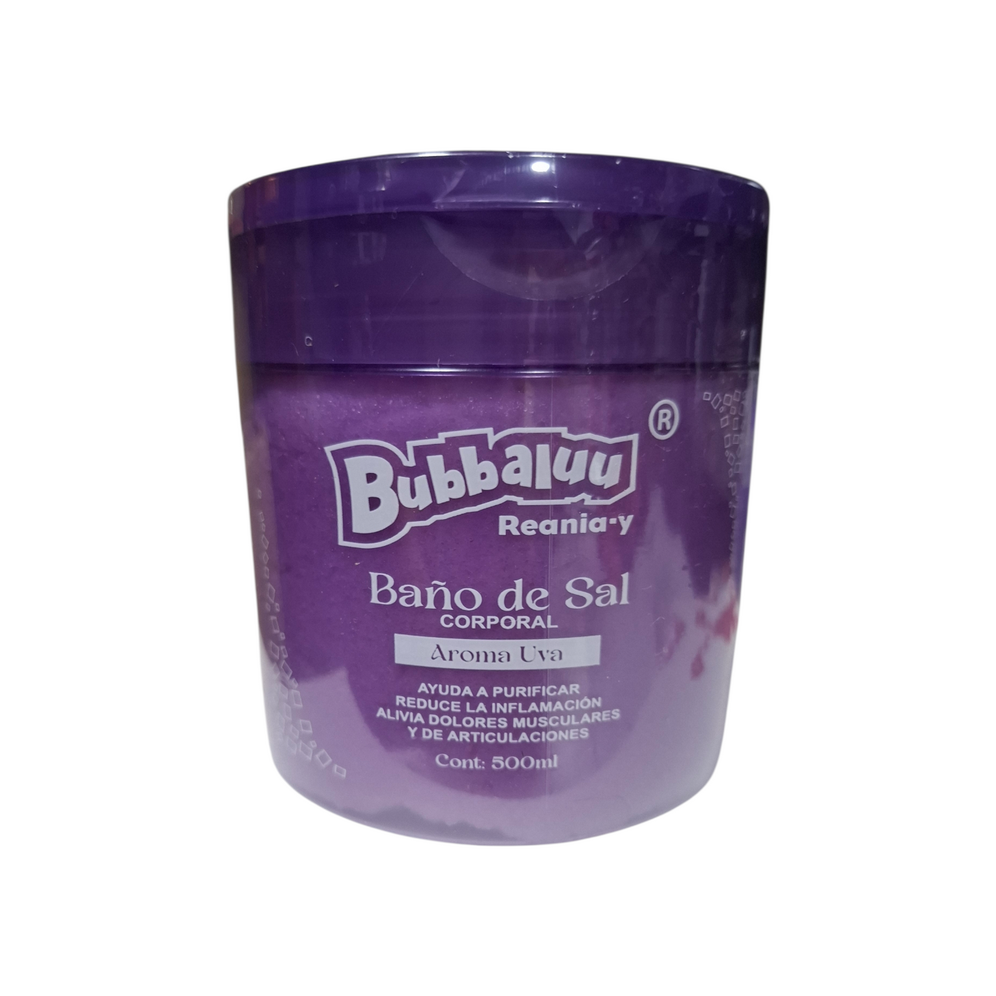 Sal de baño exfolente bubbaluu uva 🍇