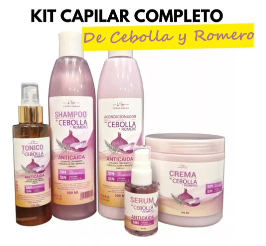 Kit crecimiento de cabello cebolla y romero