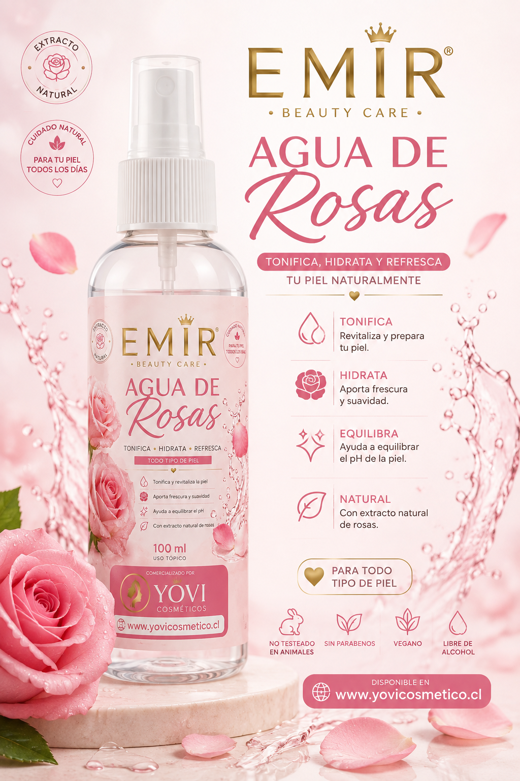 Agua de rosas EMIR  100ml