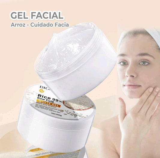 Gel facial de arroz