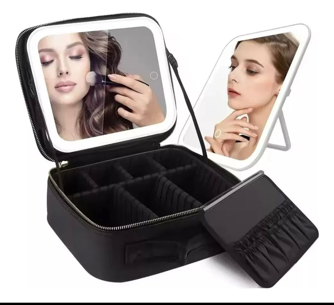 Maleta de maquillaje con espejo