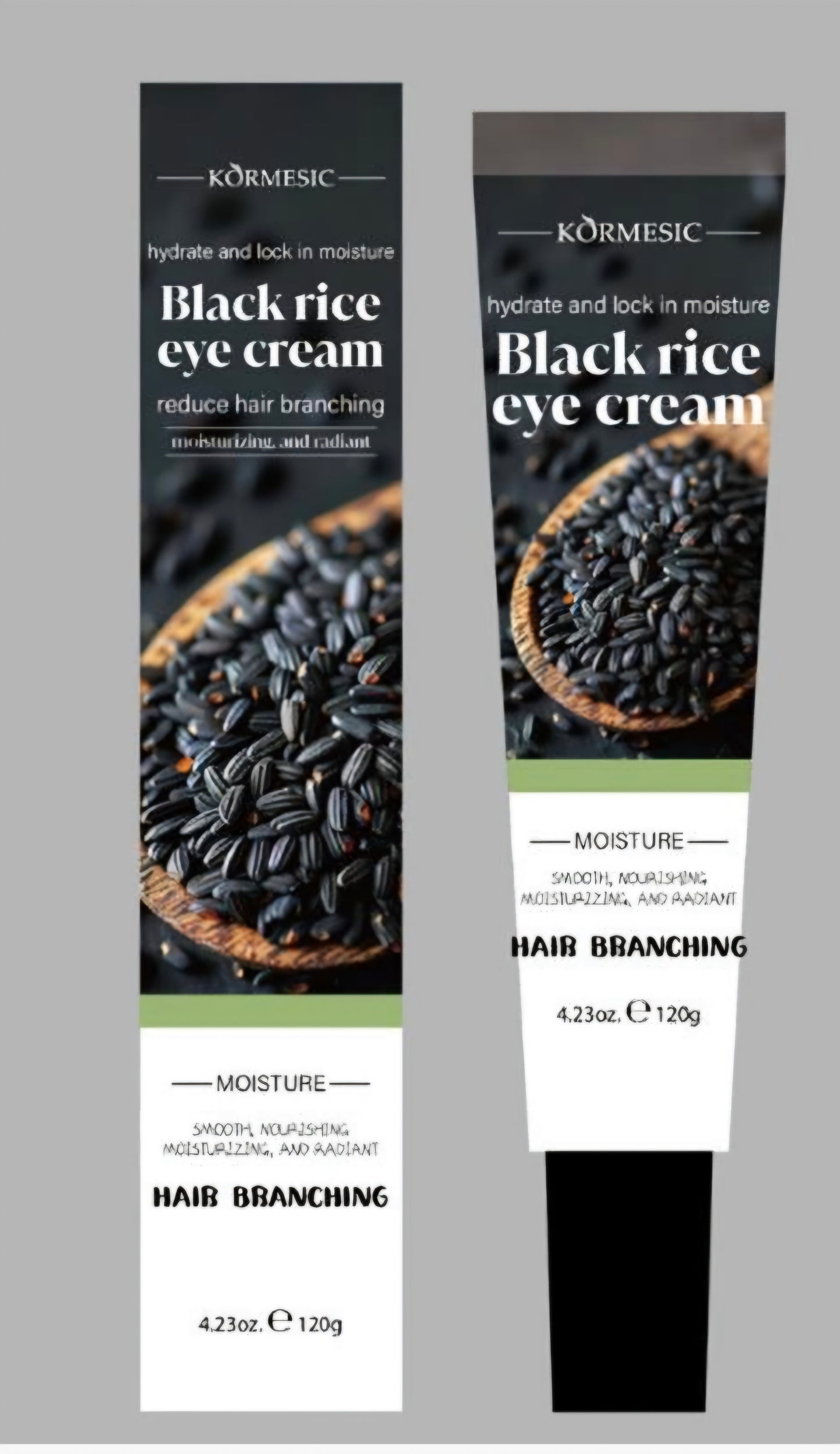 Crema de contorno arroz negro y caviar