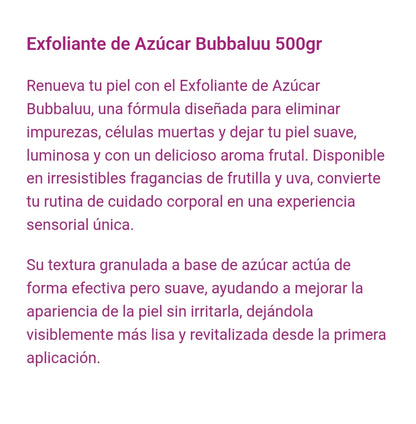 Exfolente de azucar frutilla 🍓 bubbaluu