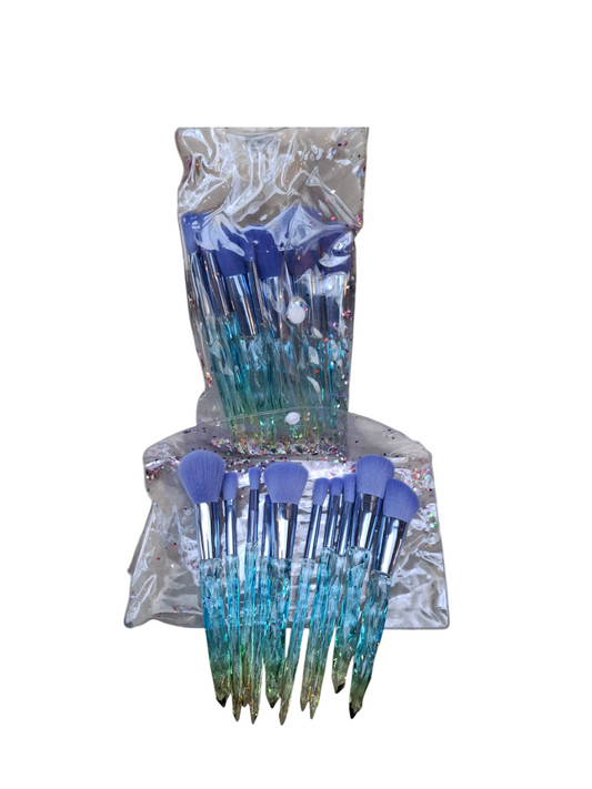 Set 10 brochas blue