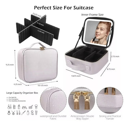 Maleta de maquillaje con espejo