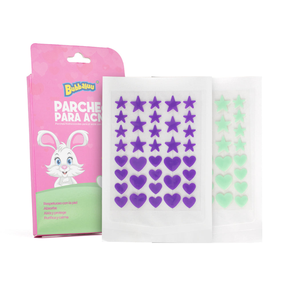 Parches Hidrocoloide Anti Acne 72 U Bubbaluu Formas