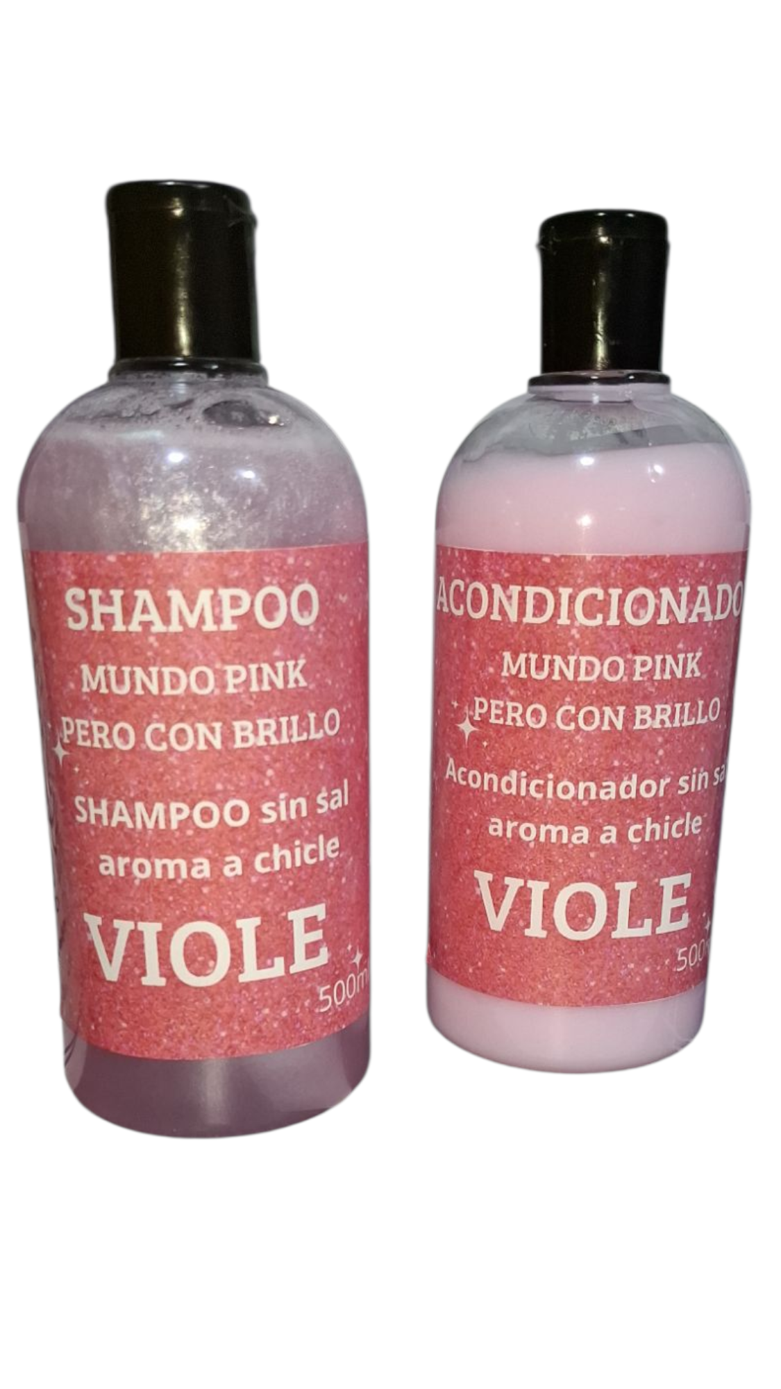 Shampoo y acondicionador brillo pink