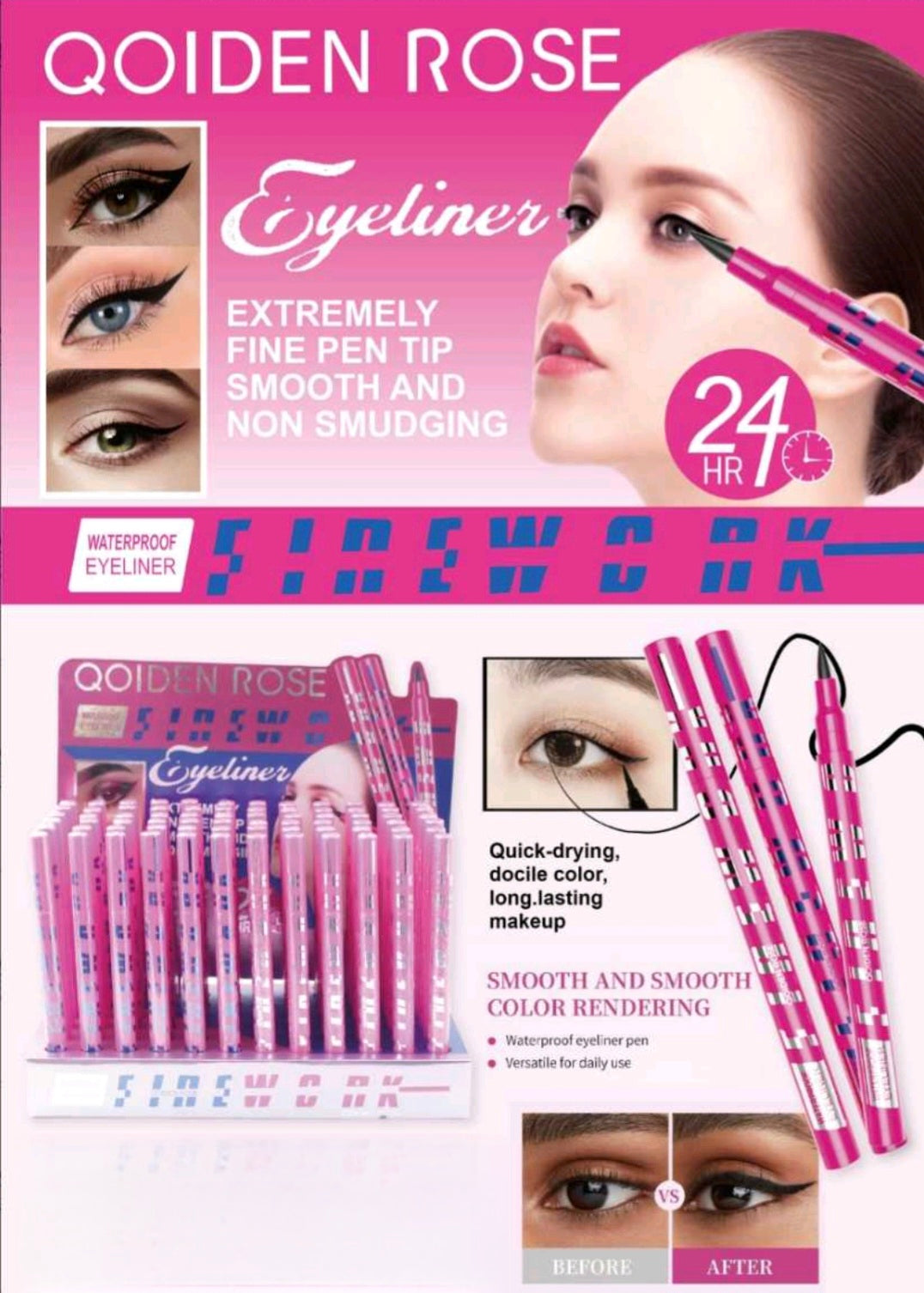 Delineador punta plumon finework